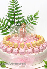 Doop bedankjes met roze baby’s in roze wagentjes