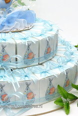 Geboorte bedankjes met blauwe ooievaren