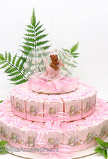 Geboorte bedankjes met roze beertjes