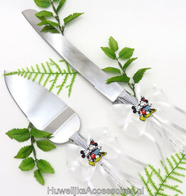 Disney Bruidstaart schep en mes set met Mickey & Minnie samen