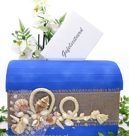 Prachtige blauw zee thema enveloppendoos