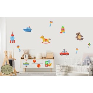 Allerhandestickers.nl Kinderkamer speelgoed set 14 decoratie sticker.