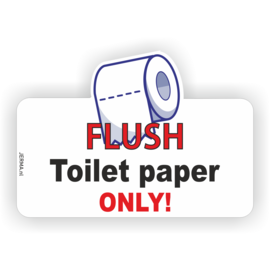 JERMA allerhandestickers Flush wc paper only sticker