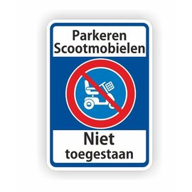 JERMA allerhandestickers Parkeren Scootmobiel verboden sticker