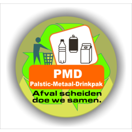 JERMA allerhandestickers Afvalbak Recycling sticker PMD afval