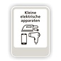 JERMA allerhandestickers Kleine Elektrische apparaten recycling pictogram sticker.