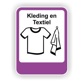 JERMA allerhandestickers Kleding en textiel recycling pictogram sticker.