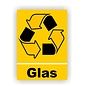 JERMA allerhandestickers Glasbak recycling logo sticker