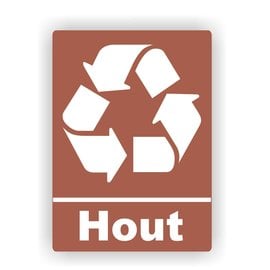 JERMA allerhandestickers Hout recycling sticker