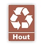 JERMA allerhandestickers Hout recycling logo sticker