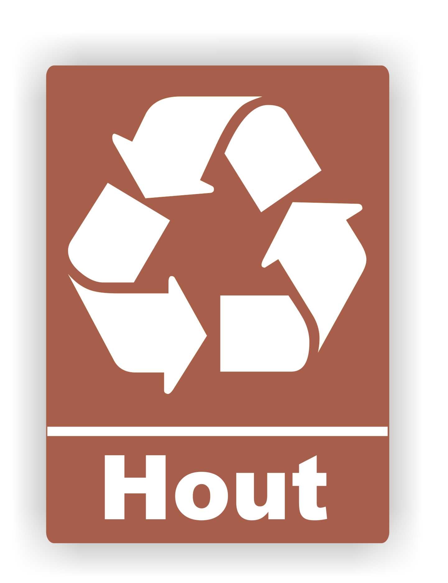 middag jas leg uit Hout recycling logo sticker - JERMA AllerhandeStickers