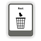 JERMA allerhandestickers Rest afval recycling pictogram sticker