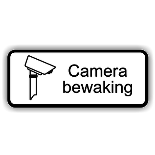 JERMA allerhandestickers Camera bewaking sticker zwart, wit.