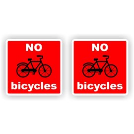 JERMA allerhandestickers No Bicycles 2 stickers