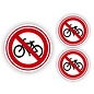 JERMA allerhandestickers Geen fietsen plaatsen sticker set van 3 stuks