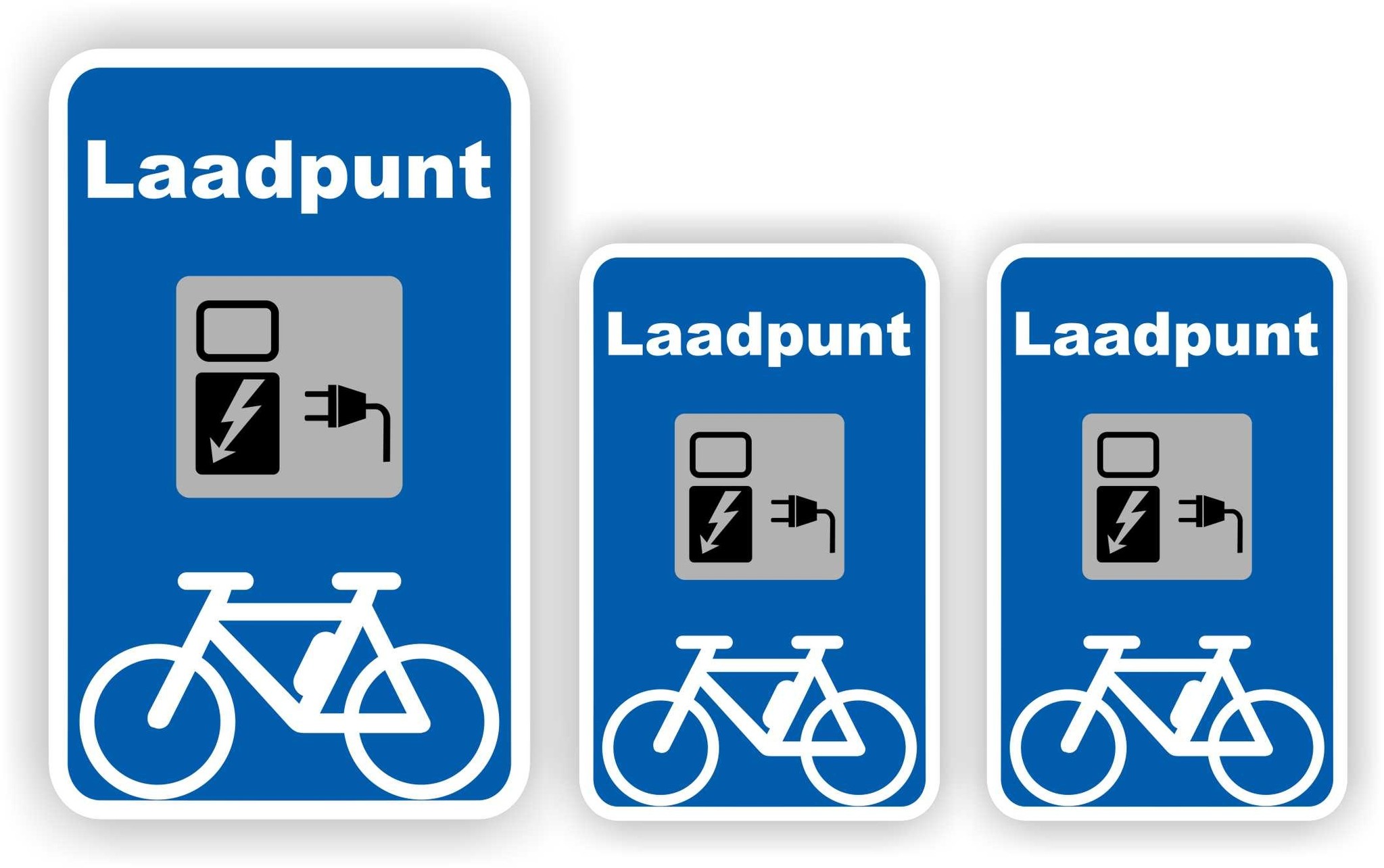 Anoniem Banket Blijkbaar Fietsenstalling oplaadpunt elektrische fiets stickers maat L. - JERMA  AllerhandeStickers