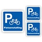 JERMA allerhandestickers Fietsenstalling sticker set van 3 stuks.