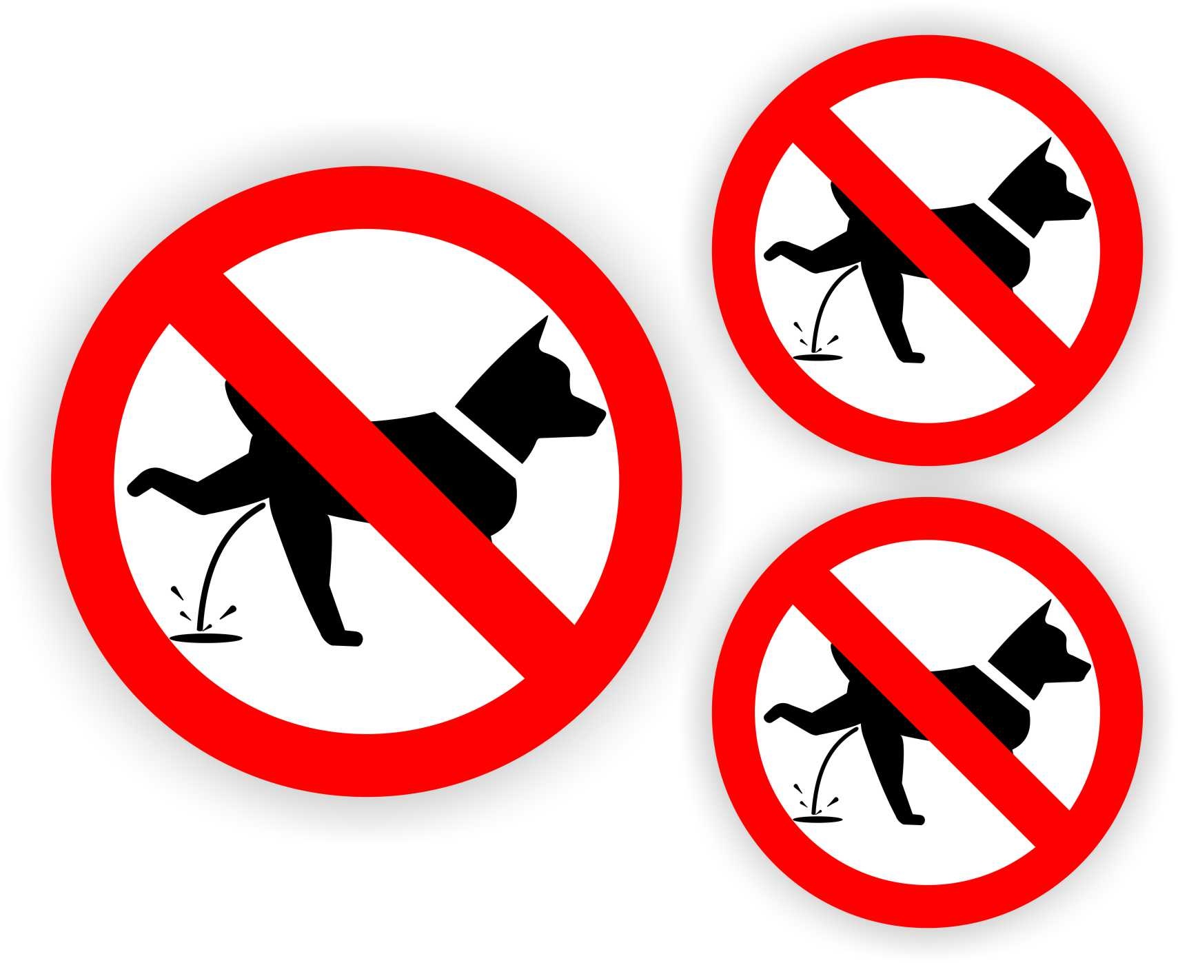 Honden verboden om te plassen. JERMA AllerhandeStickers