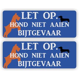 JERMA allerhandestickers Hond niet aaien bijtgevaar sticker set