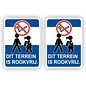 JERMA allerhandestickers Dit terrein is rookvrij stickers set van 2 stuks.