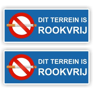 JERMA allerhandestickers Dit terrein is rookvrij set 2 stickers