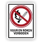 JERMA allerhandestickers Vuur en roken verboden sticker.