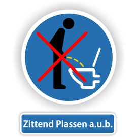 JERMA allerhandestickers Zittend plassen toilet wc sticker set