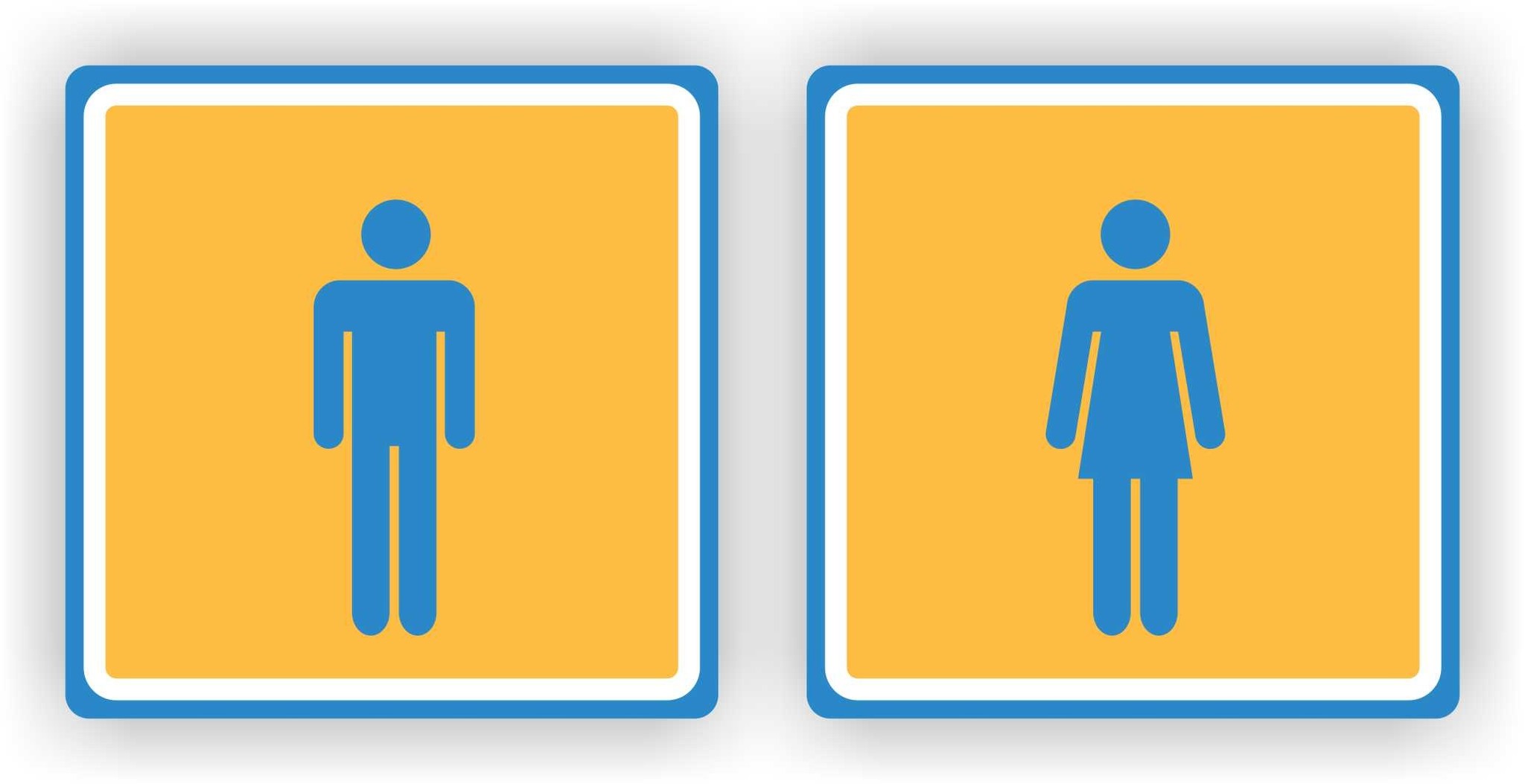 Twisted werkloosheid Tarief WC symbool sticker model vrouw en man - JERMA AllerhandeStickers