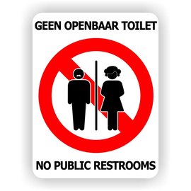 JERMA allerhandestickers Geen openbaar toilet sticker.