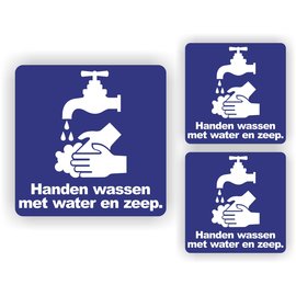 JERMA allerhandestickers Handen Wassen met water en zeep stickers.