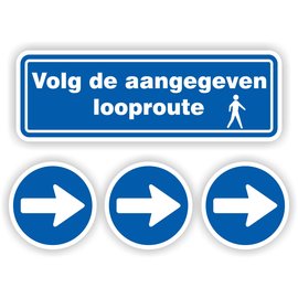 JERMA allerhandestickers Volg de looproute stickers