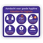 JERMA allerhandestickers Hygiëne huisregels. Covid 19 Hygiene House Rules corona sticker