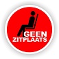 JERMA allerhandestickers Geen zitplaats pictogram sticker.