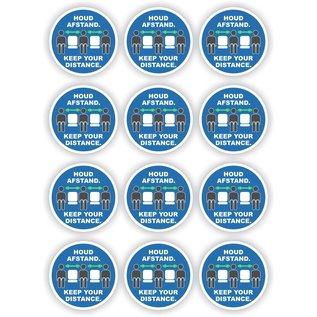 JERMA allerhandestickers 1 stoel afstand houden set 12 stickers