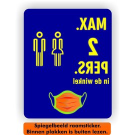 JERMA allerhandestickers Raamsticker Max 2 personen in deze winkel