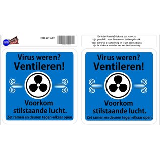 JERMA allerhandestickers Virus weren ventileren sticker set.