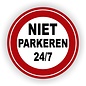 JERMA allerhandestickers Niet parkeren 24/7 verkeersbord sticker