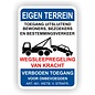 JERMA allerhandestickers Eigen terrein toegang uitsluitend bewoners.