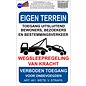 JERMA allerhandestickers Eigen terrein toegang uitsluitend bewoners.