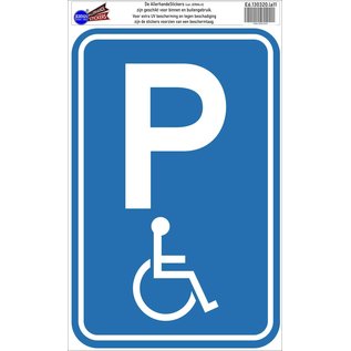 JERMA allerhandestickers Parkeerplaats Invalide sticker