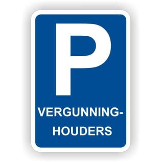 JERMA allerhandestickers Parkeren vergunninghouders verkeersbord sticker