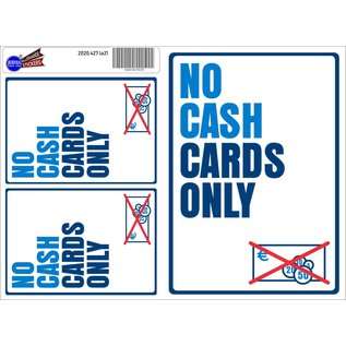 JERMA allerhandestickers No cash, cards only. Kassa sticker set.