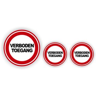 JERMA allerhandestickers Verboden-, toegang stickers set van 3 stuks