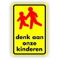 JERMA allerhandestickers Denk aan onze kinderen verkeersbord sticker