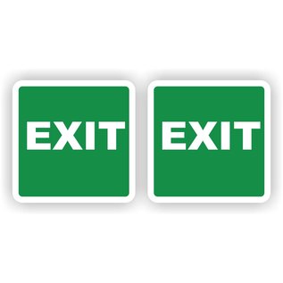 JERMA allerhandestickers EXIT set van 2 stickers.