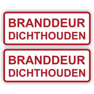 JERMA allerhandestickers Branddeur dichthouden stickers set 2 stuks.