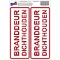 JERMA allerhandestickers Branddeur dichthouden stickers set 2 stuks.