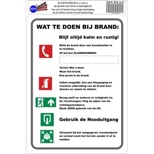 JERMA allerhandestickers Calamiteiten bij brand sticker.