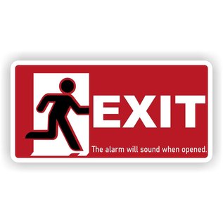 JERMA allerhandestickers EXIT fire door emergency exit sticker.