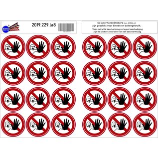 JERMA allerhandestickers Verboden toegang sticker set 24 stuks